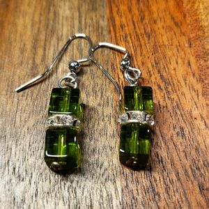 Green Dangle Earrings